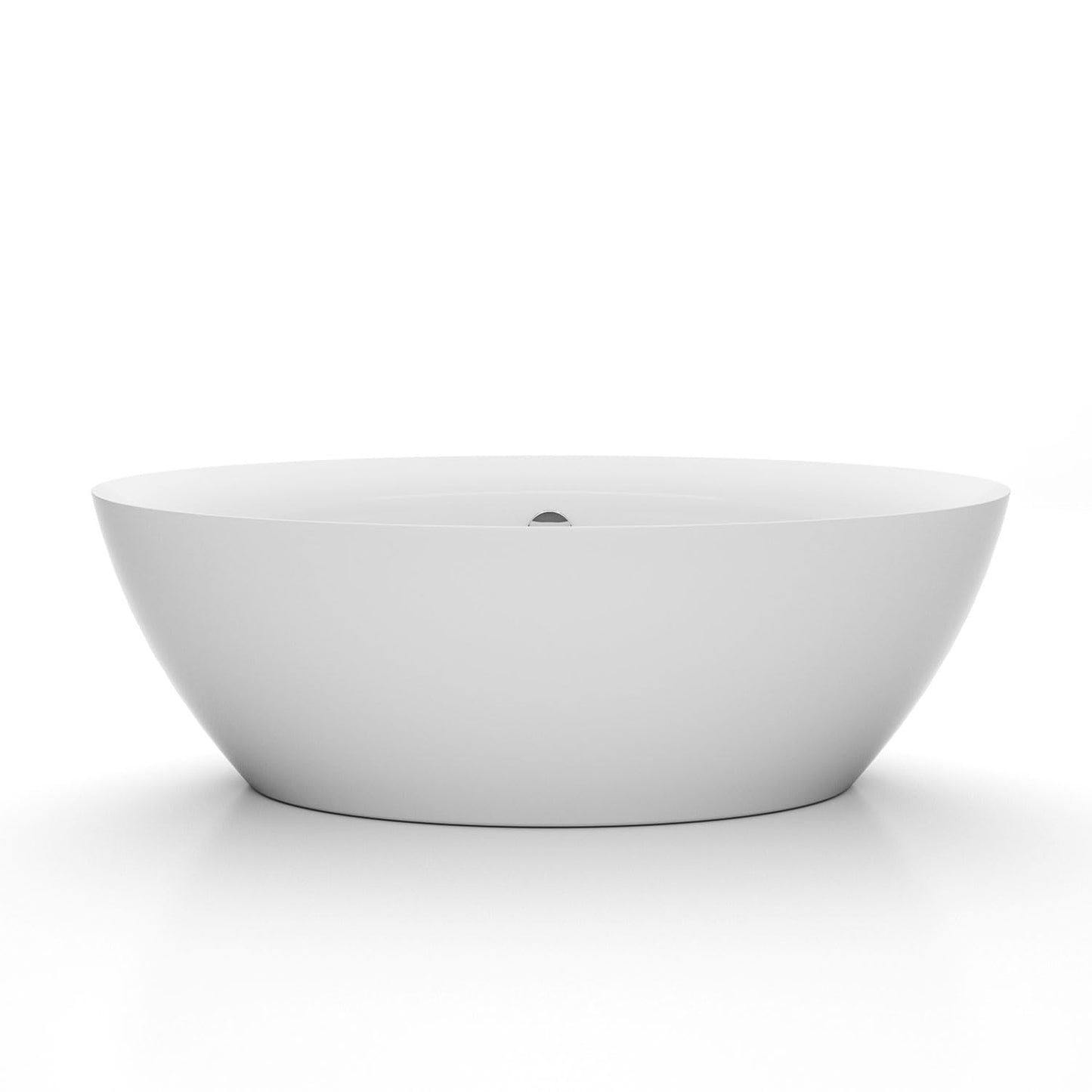 Empava 67" Luxury Stand Alone Acrylic Soaking SPA Tub Modern Freestanding Bathtubs with Custom Contemporary Design EMPV-FT1528