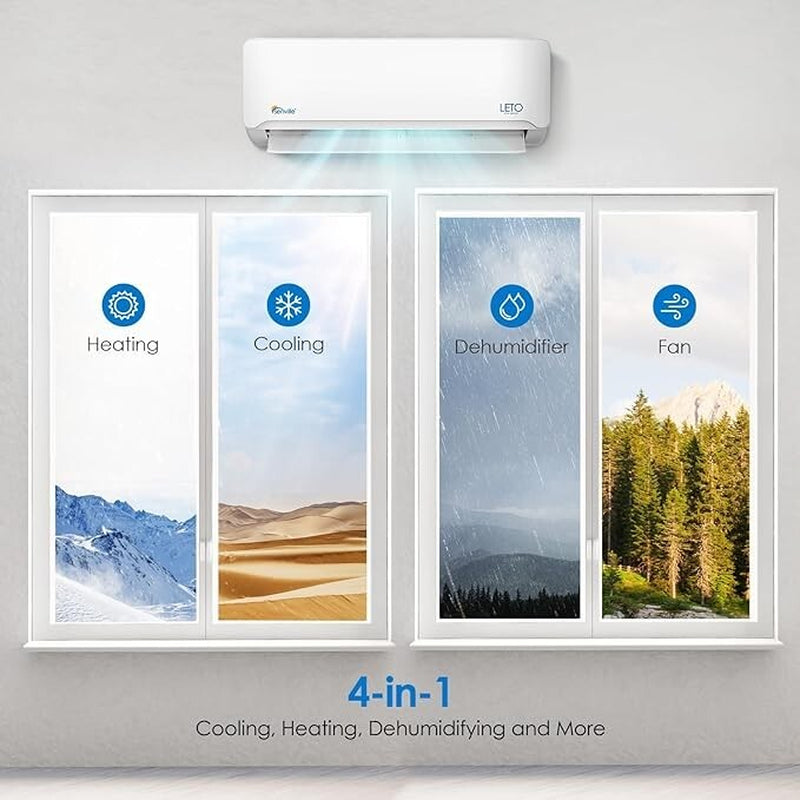 12000 BTU Ductless Mini Split Air Conditioner and Heat Pump 21 SEER 110V