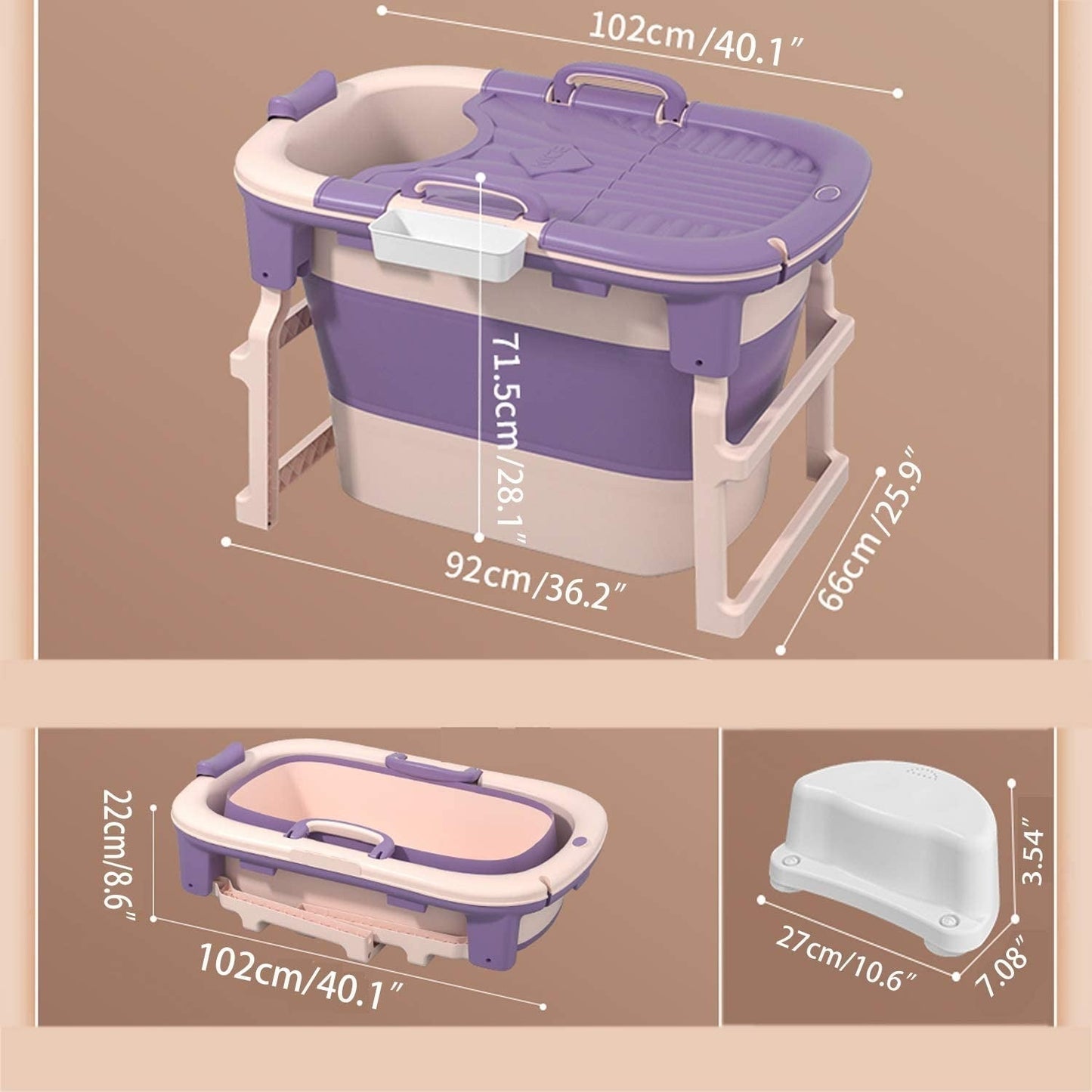 Baby Bath tub Large Portable Folding Collapsible Baby