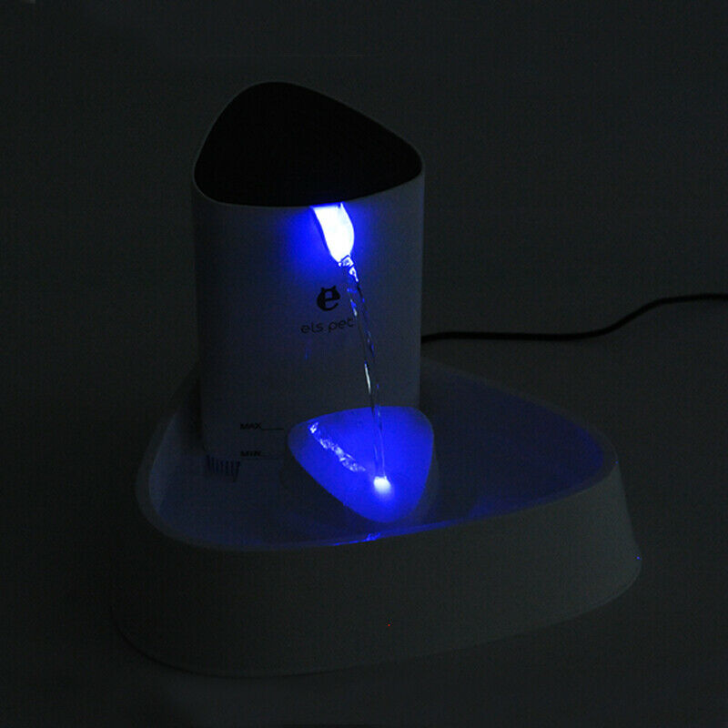 Cat Water Fountain Drinking Bowl LED Dispenser 1.8L Electric
