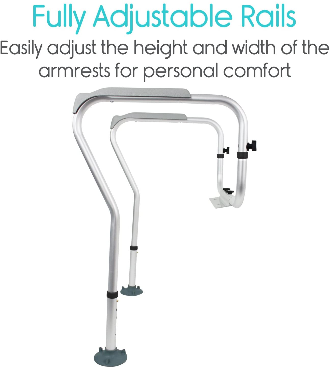 Toilet Rail Bathroom Safety Frame Medical Railing Helper Bariatric Assist Handrail Grab Bar