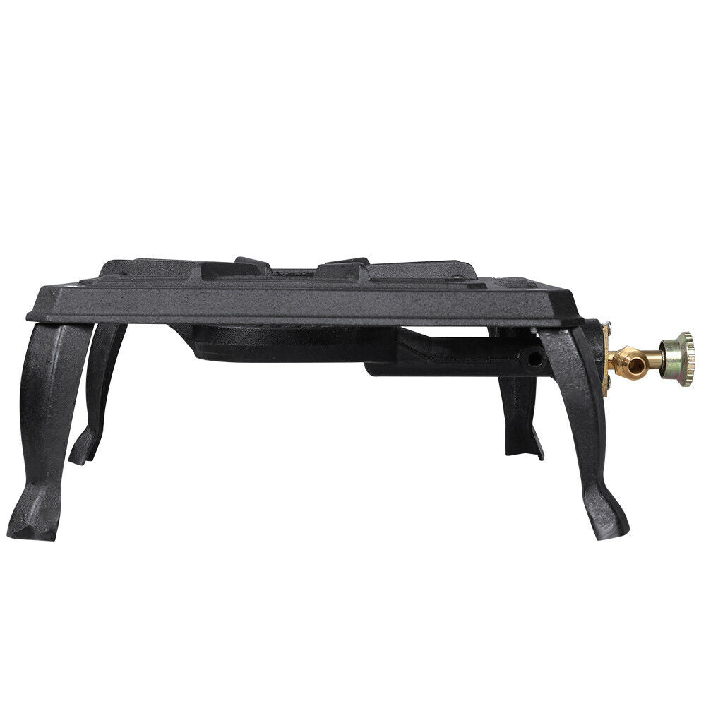 Camping Stove Cast Iron Burner Single Portable Outdoor Propane Gas BBQ Cooker