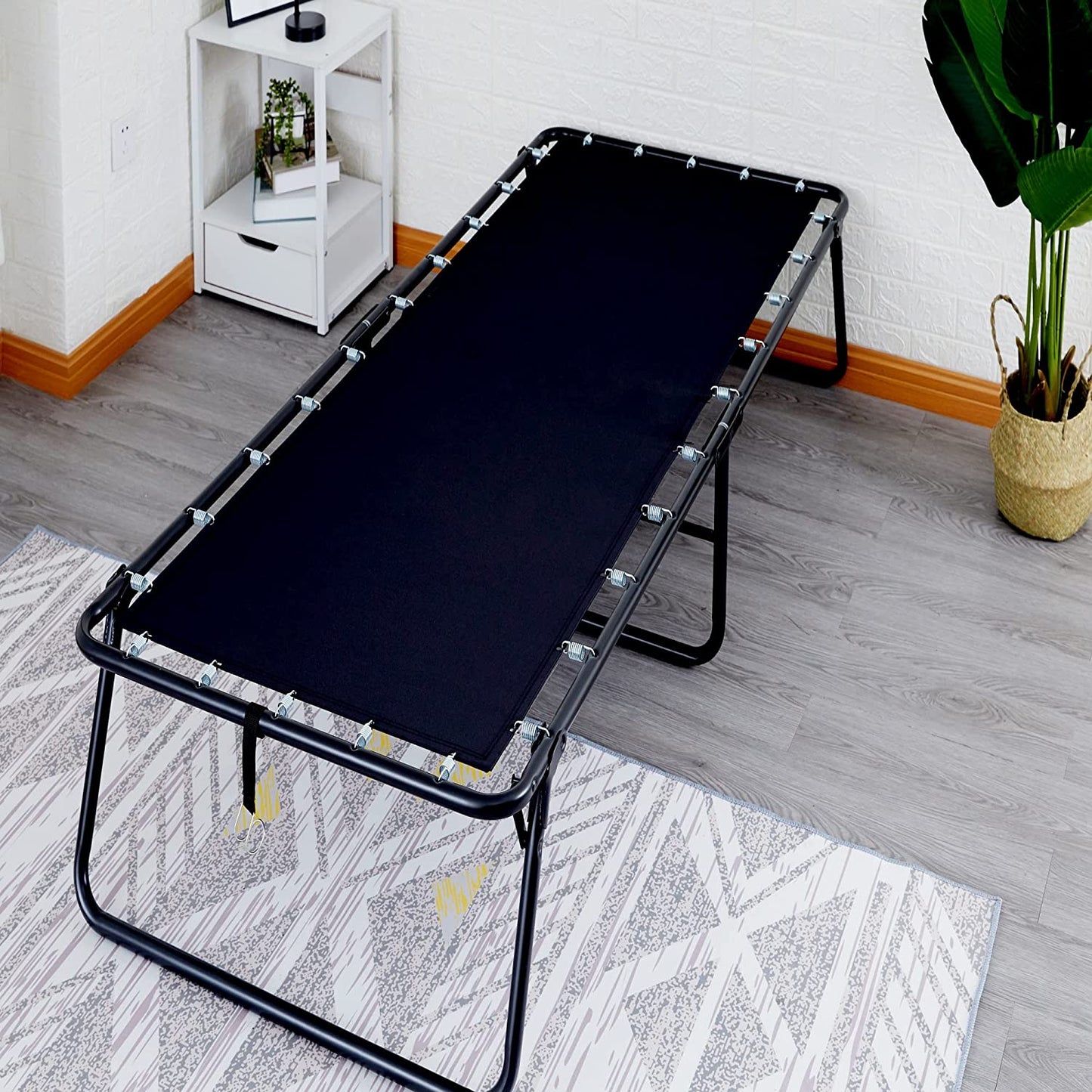 Rollaway Guest Bed Cot Fold Out Bed Portable Folding Bed Frame with Thick Memory Foam Mattress