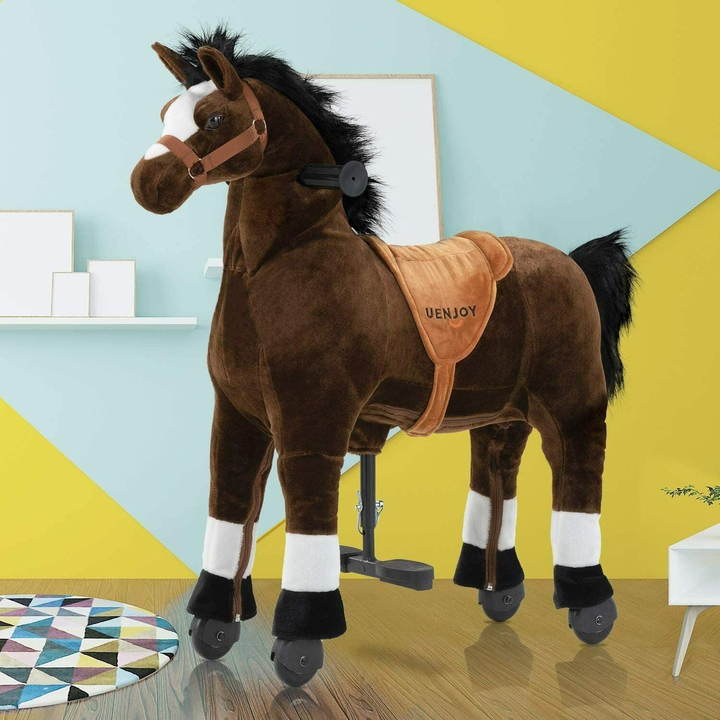 Kids Ride on Horse Toy Pony Rider Mechanical Cycle Walking