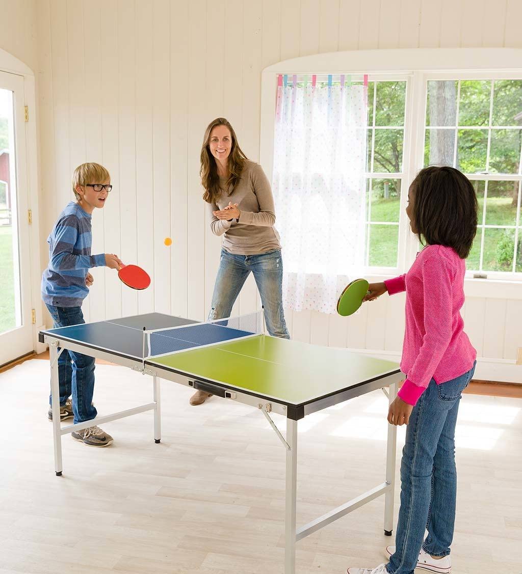 Mini Ping Pong Table For Kids Pick-Up-And-Go Ping-Pong Table
