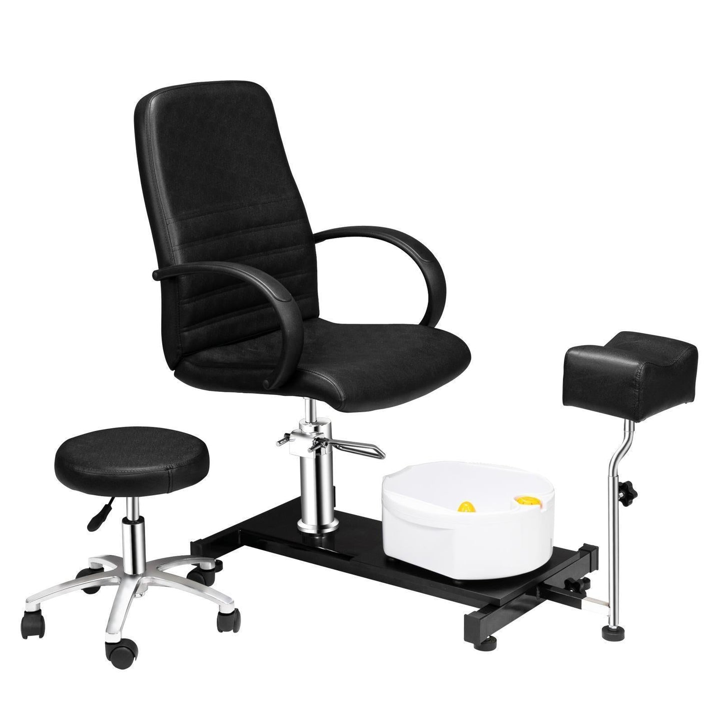 Complete Pedicure Station: Nail Tech Stool, Foot Bath, Salon Spa - Beauty Supply Essential