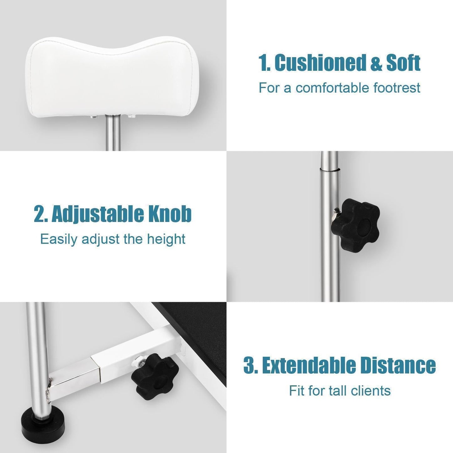 Complete Pedicure Station: Nail Tech Stool, Foot Bath, Salon Spa - Beauty Supply Essential