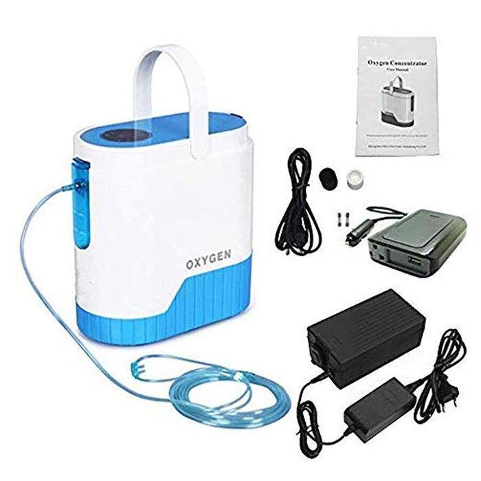 1-5L/Min 24hours continuous Portable Oxygen Concentrator With Battery With Trolley for Home Car Power Use - Mayerwood Retail