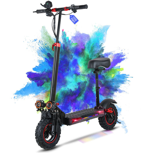 48V 1200W Electric Scooter for Adult 11"Off Road Fat Tires Fast Speed USA MAX X6