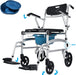 4-in-1 Foldable Shower Wheelchair I Bedside Commode Chair