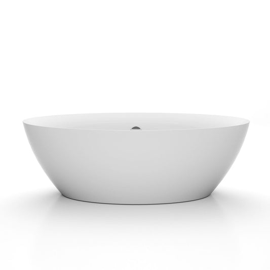 Empava 67" Luxury Stand Alone Acrylic Soaking SPA Tub Modern Freestanding Bathtubs with Custom Contemporary Design EMPV-FT1528
