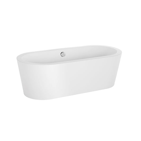 Empava 67" Luxury Stand Alone Acrylic Soaking SPA Tub Modern Freestanding Bathtubs with Custom Contemporary Design EMPV-FT1528