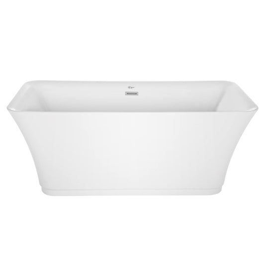 Empava 67" Luxury Stand Alone Acrylic Soaking SPA Tub Modern Freestanding Bathtubs with Custom Contemporary Design EMPV-FT1528