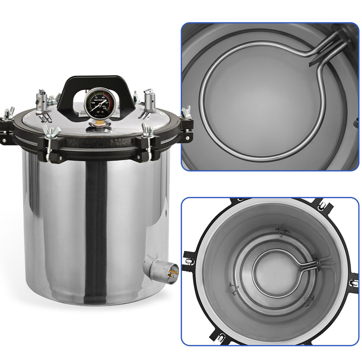 Steam Autoclave Sterilizer 18L High Pressure Uperization Eqpt. Tattoo Dental Lab