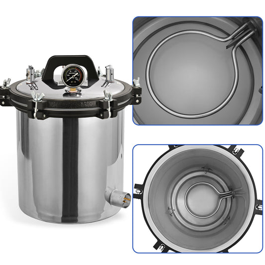 Steam Autoclave Sterilizer 18L High Pressure Uperization Eqpt. Tattoo Dental Lab