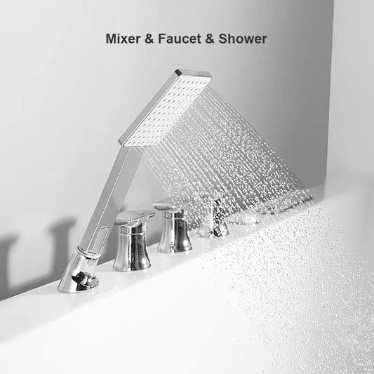 71" LED Acrylic Whirlpool Bathtub with Water Massage, Transparent Soaking Tub & Faucet – White