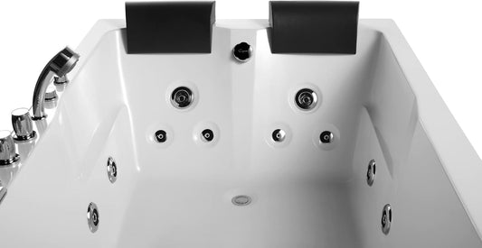 Empava Acrylic Whirlpool Bathtub Hydro-massage Soaking SPA Chromatherapy Jets Tub Model 2022 , White