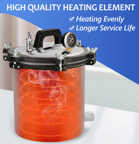 Steam Autoclave Sterilizer 18L High Pressure Uperization Eqpt. Tattoo Dental Lab