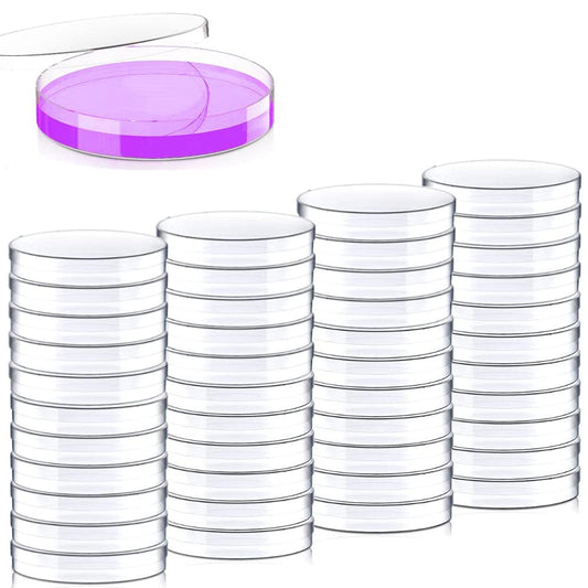 500 Pcs Sterile Plastic Petri Dishes with Lids & 3 Vents – 60mm x 15mm, RNase/DNase Free, Non-Pyrogenic, 200 Packs