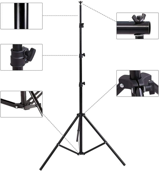 Photo Video Studio 10 x12ft 100% Cotton Muslin Chromakey Green Screen Backdrop with 8.5 x 10ft Stand Photography Background Support System Kit Clamp, Carry Bag