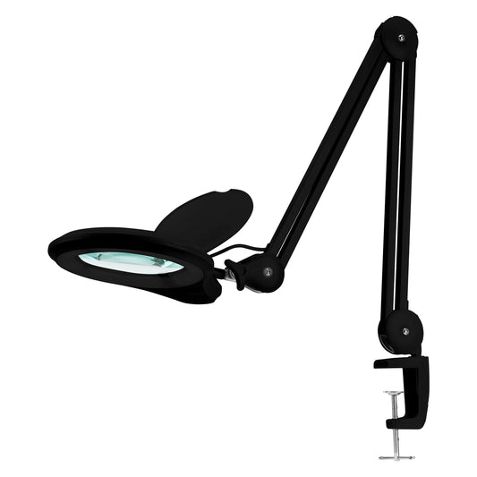 Neatfi (New Model Bifocals 1,200 Lumens Super LED Magnifying Lamp with Clamp, Dimmable, 60 Pcs SMD LED, 5 Inches Diameter Lens, Adjustable Arm (5 Diopter + 20 Diopter, White)