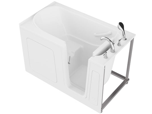 ANZZI Walk In Tub 53'' x 26'' Left Drain Soaking in White, Indulge in Ultimate Luxury, Comfort, and Safety with ANZZI Walk-in Tubs | Quick Fill, Therapeutic Soaking Tub