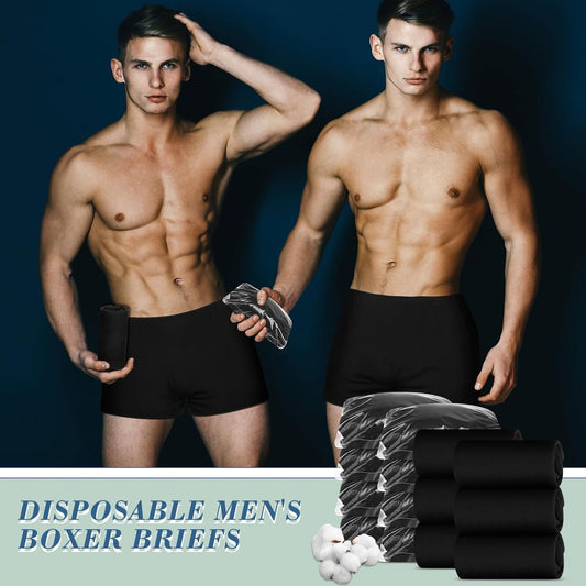 Ramede Disposable Men Cotton Underwear Disposable Exam Short Portable Cotton Male Patient for Travel Massage Hotel Spa