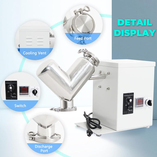 Cost of  2L V-Type Dry Powder Mixer Machine Plus Standard Shipping $ Handling To Quantico, Virginia 22135