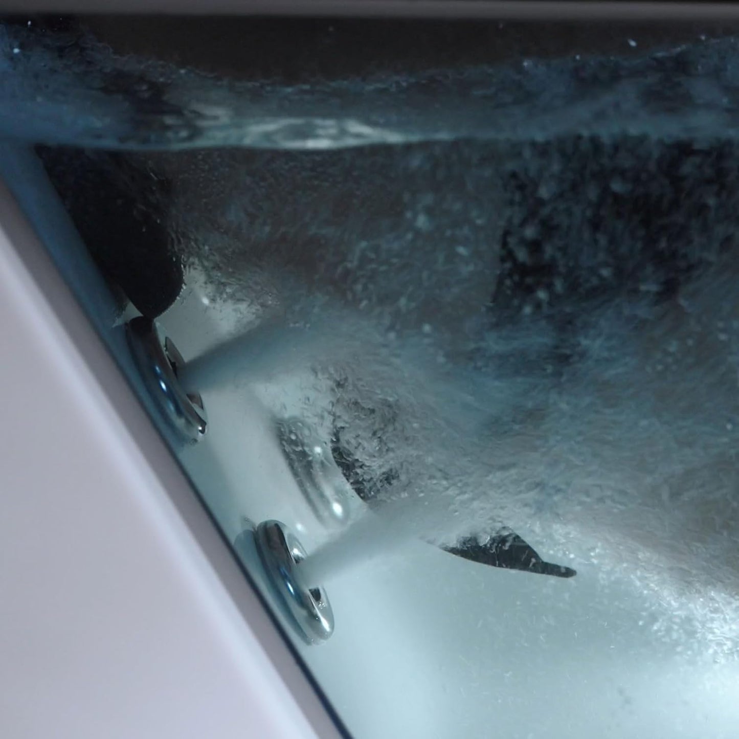 Empava 59 x 29" Whirlpool Tub,750W Acrylic Jetted Bathtub with 11 Jets,Hydromassage with Chromatherapy,3-Side Apron,58 Gallons,ETL Certified