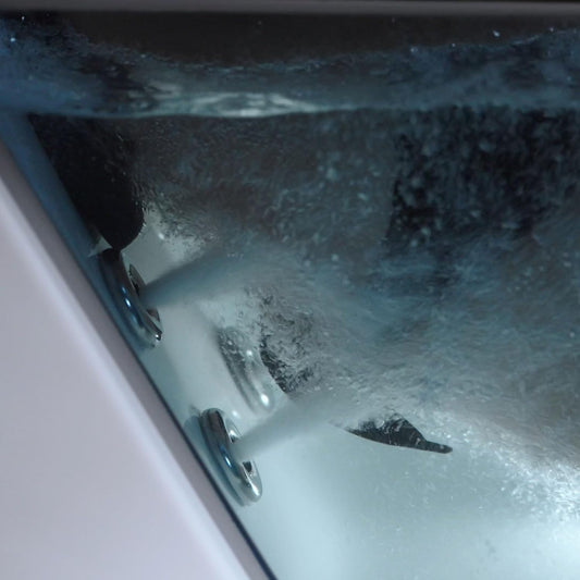 Empava 59 x 29" Whirlpool Tub,750W Acrylic Jetted Bathtub with 11 Jets,Hydromassage with Chromatherapy,3-Side Apron,58 Gallons,ETL Certified