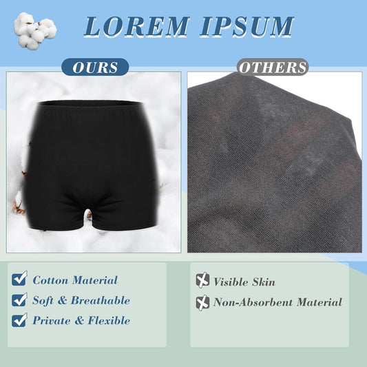 Ramede Disposable Men Cotton Underwear Disposable Exam Short Portable Cotton Male Patient for Travel Massage Hotel Spa