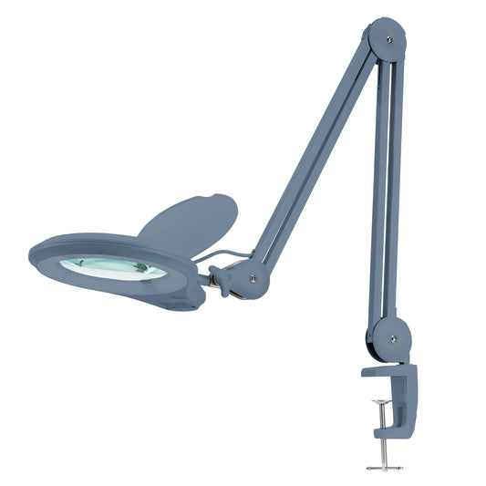 Neatfi (New Model Bifocals 1,200 Lumens Super LED Magnifying Lamp with Clamp, Dimmable, 60 Pcs SMD LED, 5 Inches Diameter Lens, Adjustable Arm (5 Diopter + 20 Diopter, White)