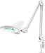Neatfi (New Model Bifocals 1,200 Lumens Super LED Magnifying Lamp with Clamp, Dimmable, 60 Pcs SMD LED, 5 Inches Diameter Lens, Adjustable Arm (5 Diopter + 20 Diopter, White)