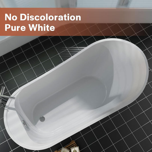 Empava 67" Luxury Stand Alone Acrylic Soaking SPA Tub Modern Freestanding Bathtubs with Custom Contemporary Design EMPV-FT1528