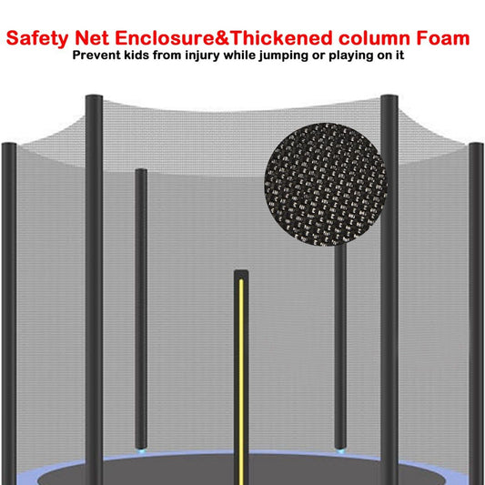 72 Kids Trampoline With Enclosure Net Jumping Mat And Spring