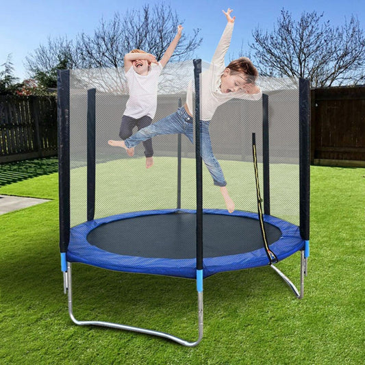72 Kids Trampoline With Enclosure Net Jumping Mat And Spring