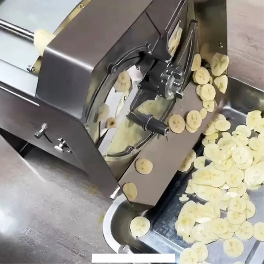 Electric Food & Vegetable Chip Cutter – Slice Bananas, Potatoes, Plantains & More