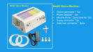 complete ozone therapy treatment system which is the base system plus each of the following kits:  Ear insufflation kit Rectal insufflation kit Ozone water/oil kit Syringe kit Limb bag kit Vaginal kit