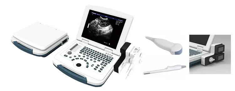 Portable Laptop Veterinary Ultrasound Scanner Black & White I VET-2