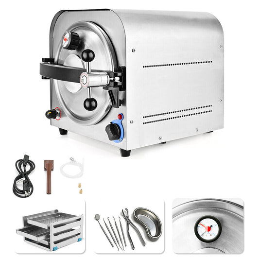 14L Autoclave Steam Sterilizer Dental Equipment Automatic Medical Sterilization