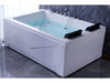 Acrylic Whirlpool Hydro-Massage Soaking Tub with Chromatherapy Jets – White