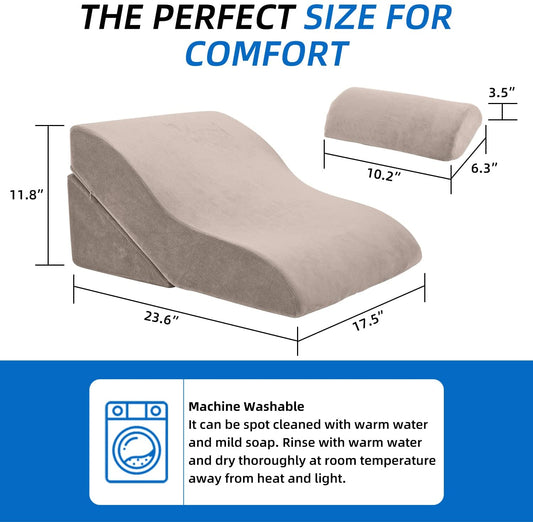 Bed Wedge Pillow Adjustable Pillows Set for Back Leg