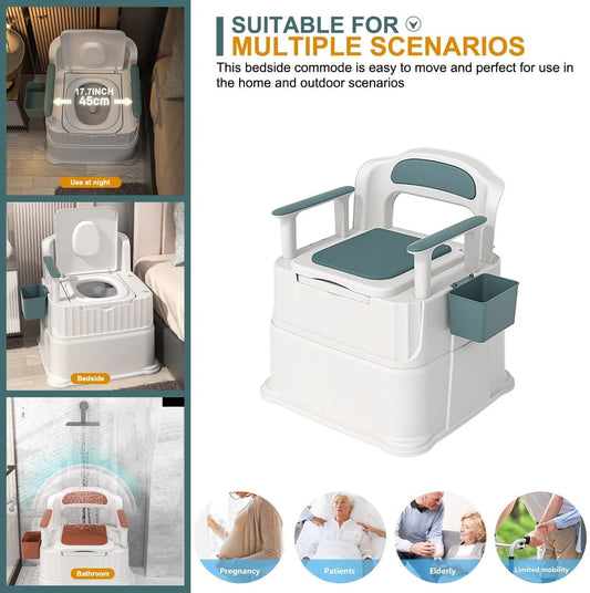 Bedside Commode I Adult Potty Chair Portable Toilets for