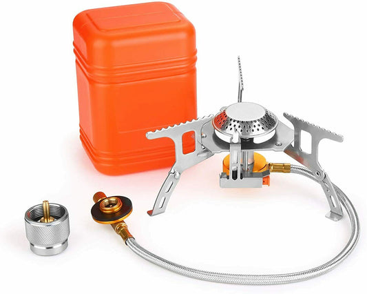 Camping Gas Stove Portable Backpacking stove with Piezo