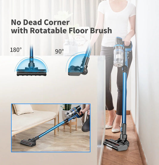 Cordless Vacuum Cleaner 23000Pa Powerful Suction LED Touch