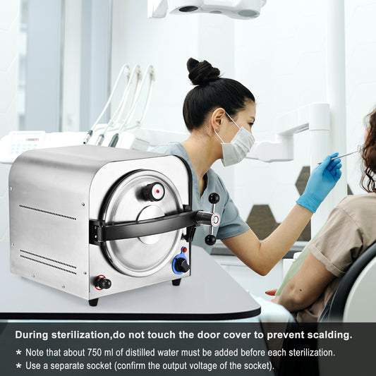 14L Autoclave Steam Sterilizer Dental Equipment Automatic Medical Sterilization