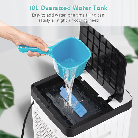 3-IN-1 Portable Air Conditioner Evaporative Air Cooler Humidifier Water Cooling