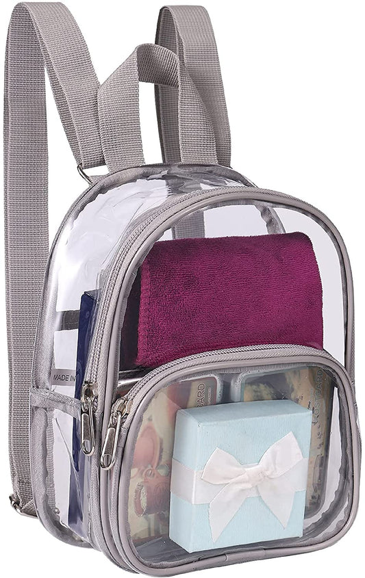 Clear Mini Backpack Stadium Approved, Water proof Transparent Backpack