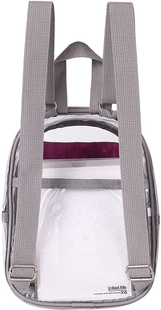 Clear Mini Backpack Stadium Approved, Water proof Transparent Backpack