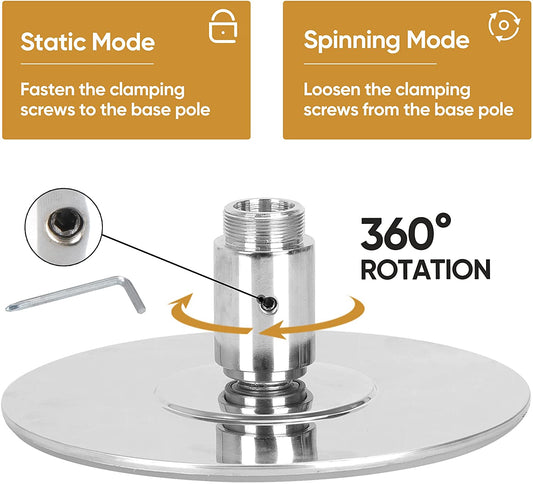 Dancing Pole Spinning Static Kit Portable Removable Stripper Pole Adjustable 7.3ft - 8.85ft